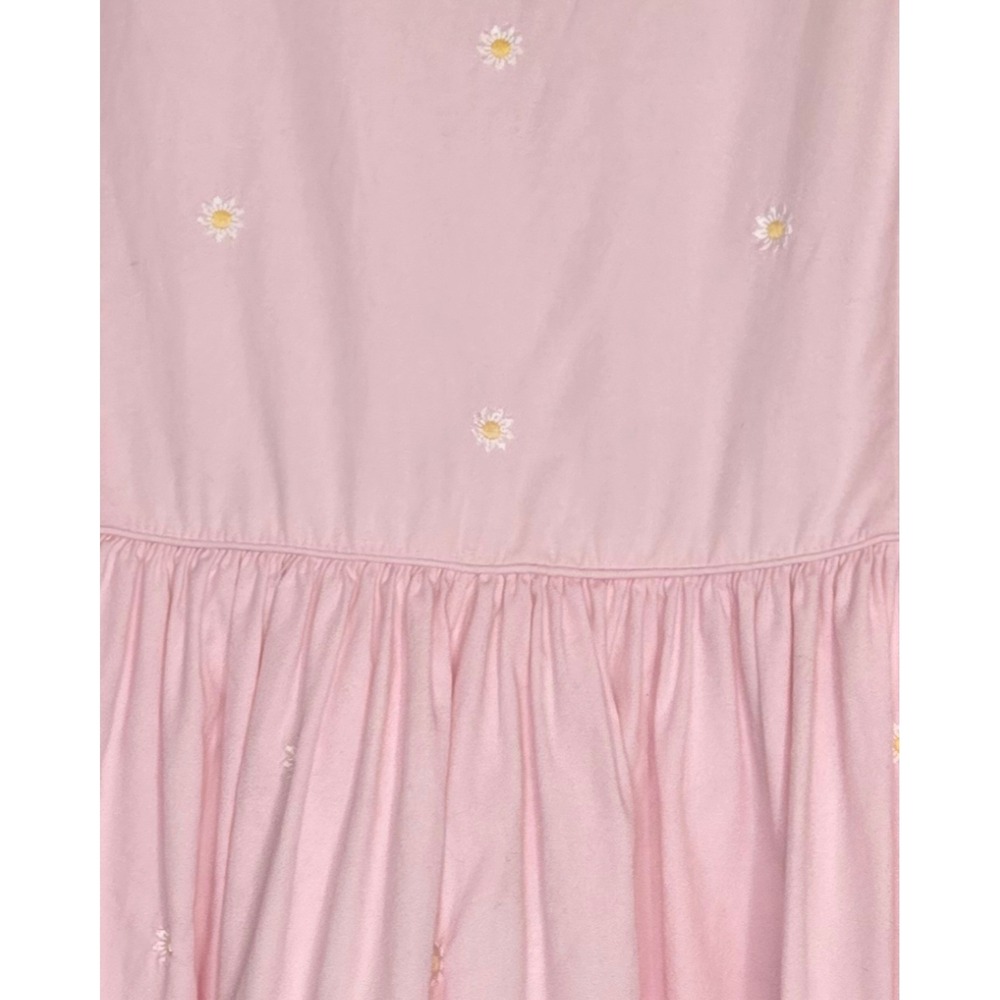 Polo Ralph Lauren Pink Daisy Embroidered Cotton Fit & Flare Dress Size 16 - Picture 4 of 8